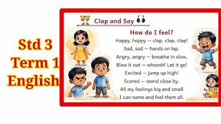 3rd Standard English Term 1 New Book Unit 1 Lesson 3 How Do I Feel