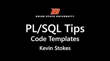 PL SQL Code Templates
