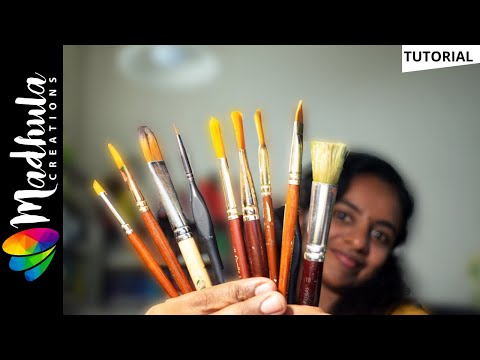 Which brushes are best for ACRYLIC painting? How to choose best acrylic  painting brushes! 