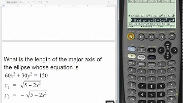 Graphing Ellipses, Circles and Hyperbolas on TI 89 Titanium Calculator