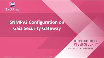 SNMPv3 configuration on Gaia Security Gateway