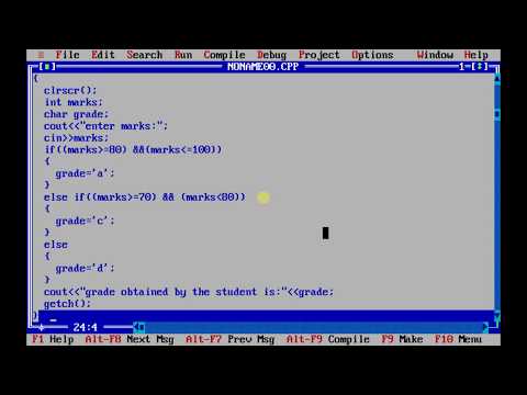 //program to compute grade of a student based on marks using if else statement