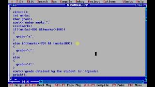 //program to compute grade of a student based on marks using if else statement Wealth