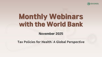 [November 2025] Monthly Webinar Series with the World Bank