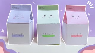 【紙もの】牛乳パックの作り方?簡単可愛いラッピング箱?