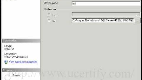How to create a backup device -uCertify