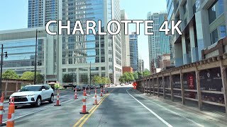 Charlotte 4K - Driving Downtown - North Carolina USA