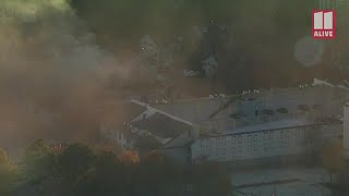 Fire at Atlanta apartment complex | Raw chopper video