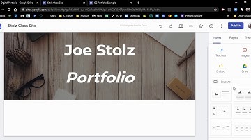 Digital Portfolio using Google Sites
