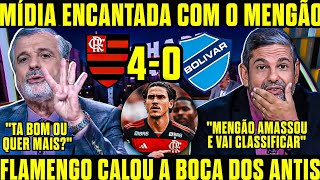 FLAMENGO 4-0 BOLIVAR! MÍDIA ENCANTADA COM GOLEADA do MENGÃO! "ESSE TIME é UMA MÁQUINA" JOGOU DEMAIS!