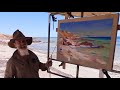 IMPASTO PLEIN AIR Seascape Painting / Palette Knife - Oil Paint on an Australian Beach - Sunny Coast