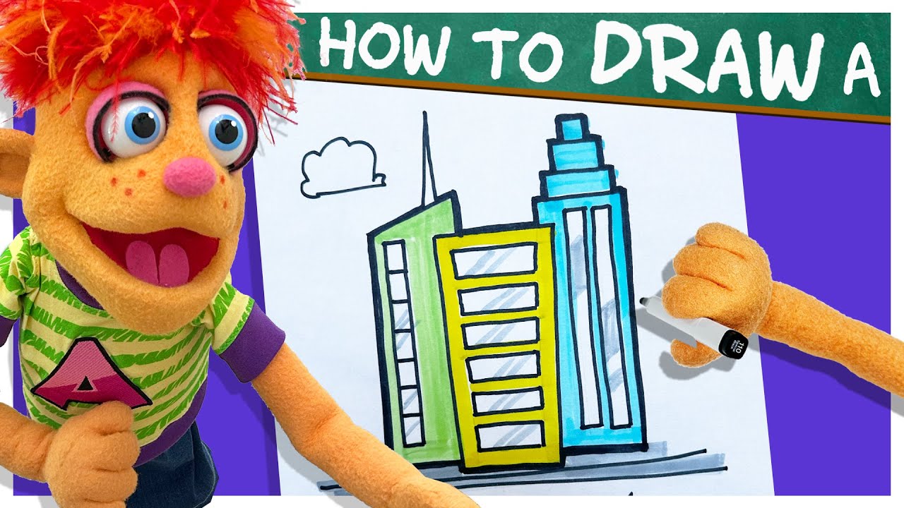 Teach Kids To Draw Sky Scrapers - Artie's Show - YouTube