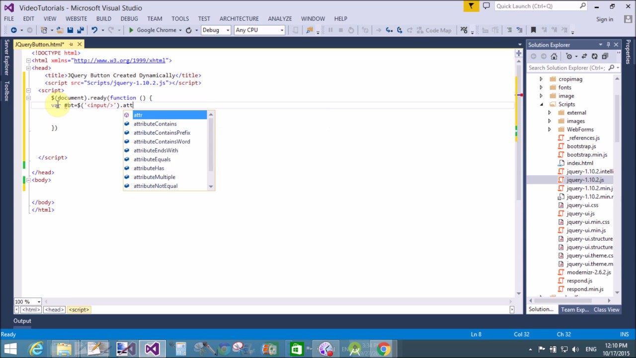 jquery button dynamically created example - YouTube