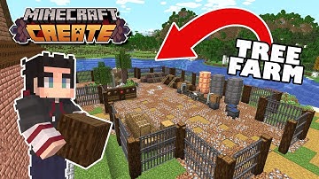 I built an AUTO TREE FARM in the MINECRAFT CREATE MOD