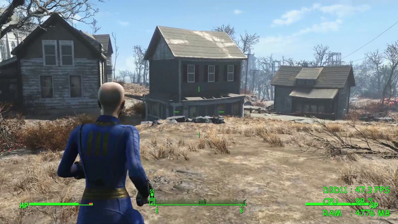 Geforce Gtx 1060 Intel Celeron G3900 Fallout 4 Fps Test Youtube