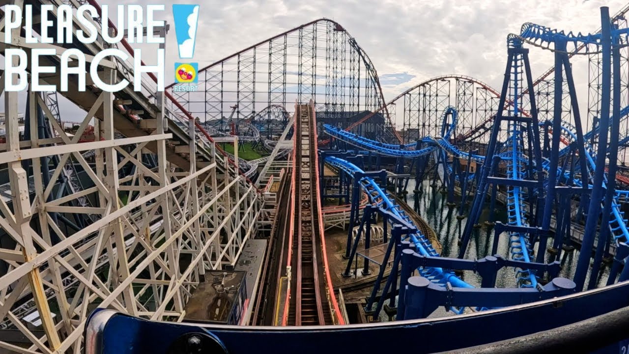 Big Dipper on ride POV Blackpool pleasure beach