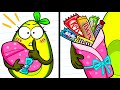 Vegetables Try to Sneak Snacks into the Movies | Funny Clips | Avocado Couple