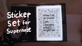 Sticker Set for Journaling, Supernote template