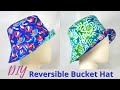 How to make a reversible bucket hat   diy