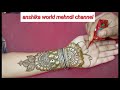 Beautiful and simple mehndi design  anshika world mehandi channel  