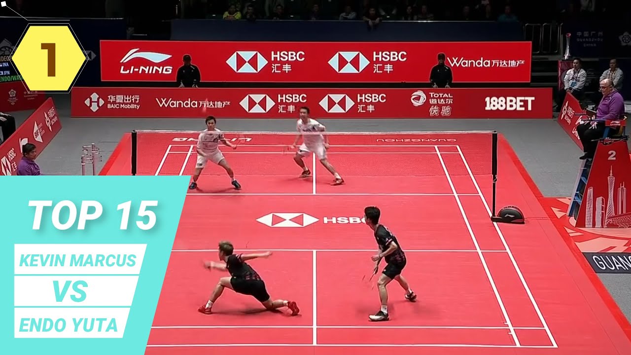 Top 15 SUPER RALLY Kevin Sanjaya / Marcus Fernaldi vs Hiroyuki Endo/ Yuta Watanabe