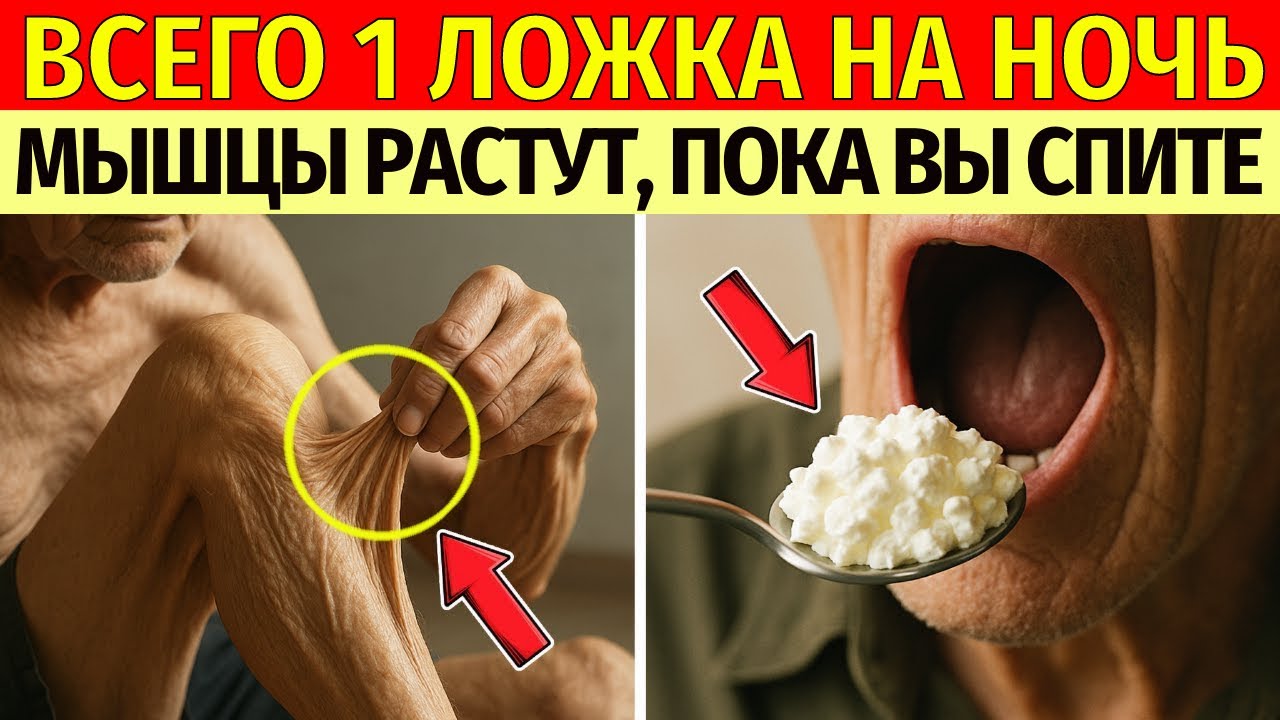 Пожилым — ешьте ЭТО перед сном чтобы мышцы не исчезали! Топ 4 продукта