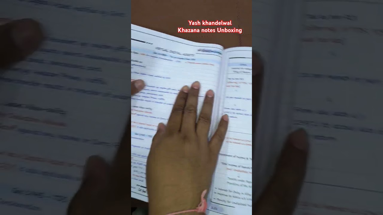 Khazana Notes Unboxing CA YASH Khandelwal ca final direct tax 