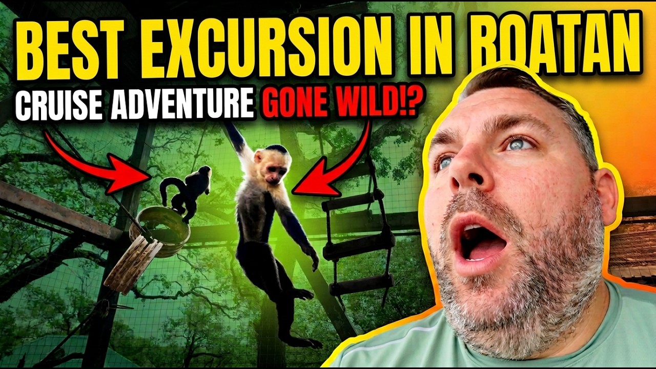 BEST Shore Excursion in Roatan Honduras | Daniel Johnson's Monkey And Sloth Hangout!