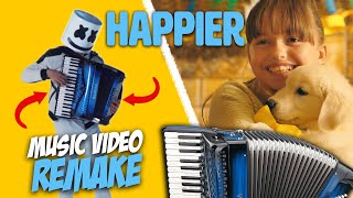 Marshmello "Happier" Accordion Music Video Remake