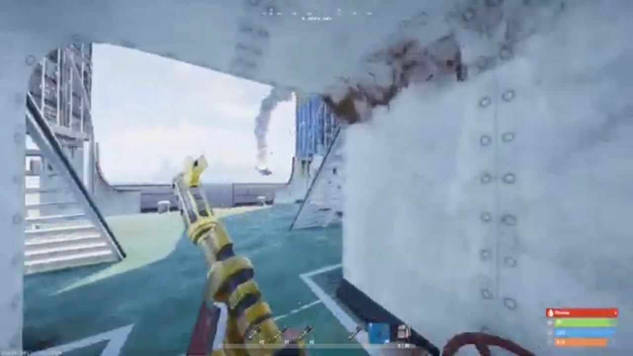 Rust Console: 3k hour duo takes heli on cargo - YouTube