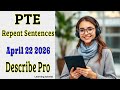 PTE Repeat Sentence Daily Drill | Strengthen Listening & Recall Accuracy (Day 22)