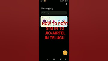 how to port sim into jio/Airtel in Telugu