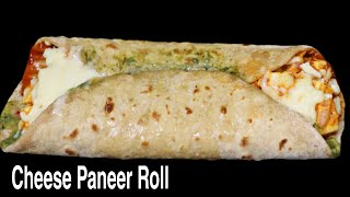 Cheese Paneer Roll | Instant Roti Shwarma Recipe | Paneer Stuffed Roti Shwarma Recipe