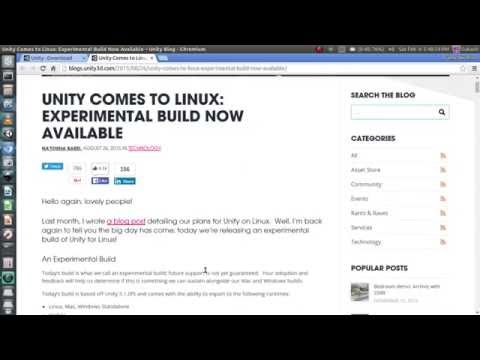 Install Unity 5 Natively on Linux : Unity Tutorial