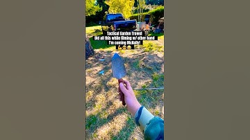 Clutch Trick Shot with Tactical Garden Trowel! 😳 #shorts #skills #clutch #tricks #ninja #fyp