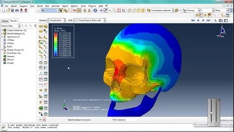 Simulation impact the rigid body to the skull by using Abaqus