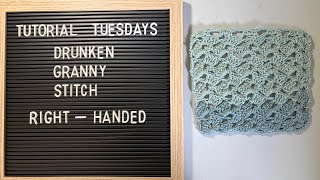 HOW TO MASTER THE DRUNKEN GRANNY STITCH ON THIS TUTORIAL TUESDAYS! THE EASIEST ONE ROW REPEAT EVER!