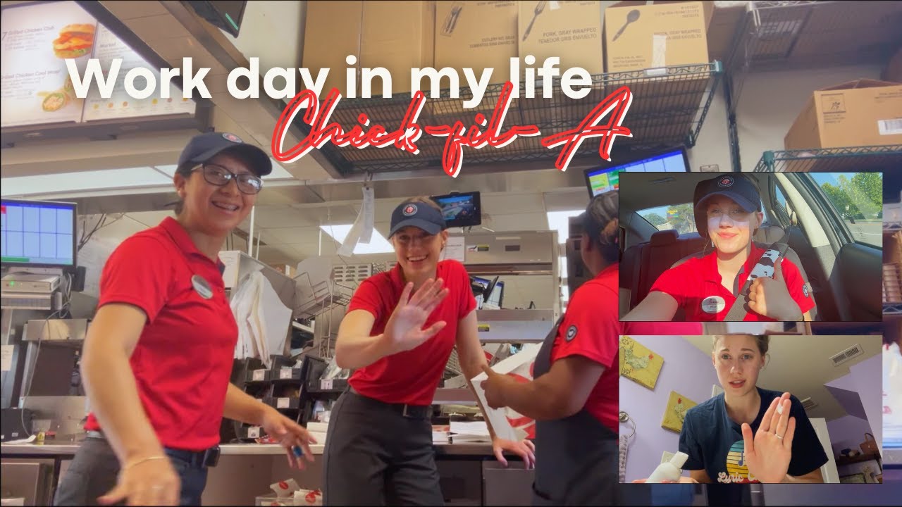 Work day in my life come to work at Chickfila work with me work vlog Chickfila employee job