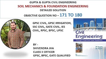 Chapter - 8 Question 171 to 180 Gupta & Gupta Civil Engineering Objective Solution