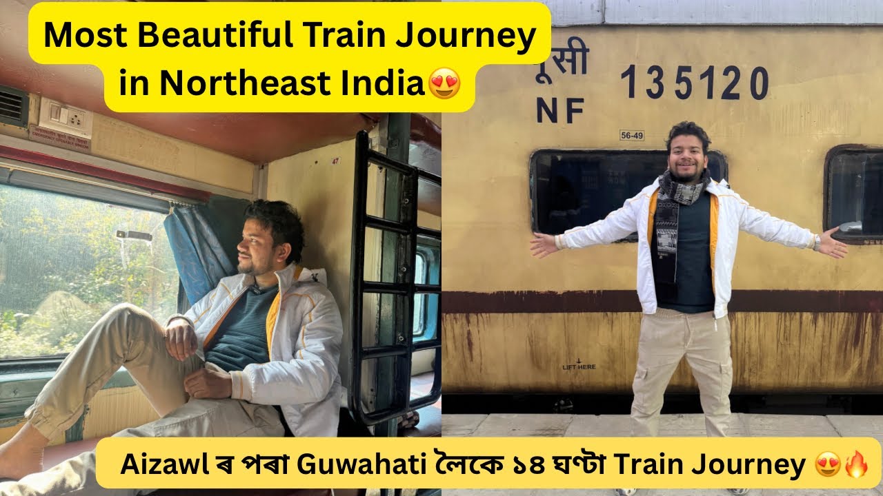 India's Highest railway Bridge ৰ ওপৰেদি Aizawl to Guwahati train Journey with most beautiful View 😍🔥