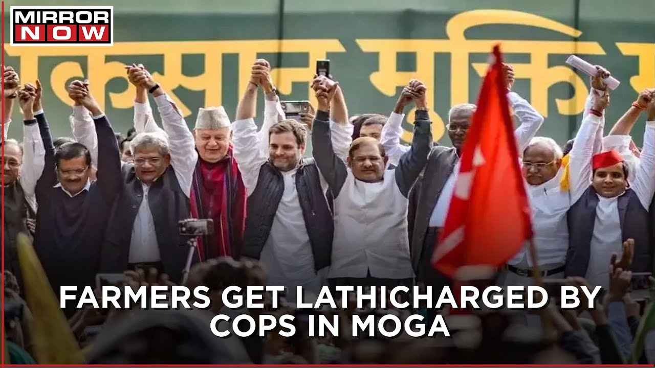 Полицейские избили протестующих фермеров в округе Мога в Пенджабе
