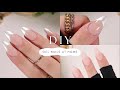 Doing My Own Gel Nails at Home | DIY White Chrome French Tips