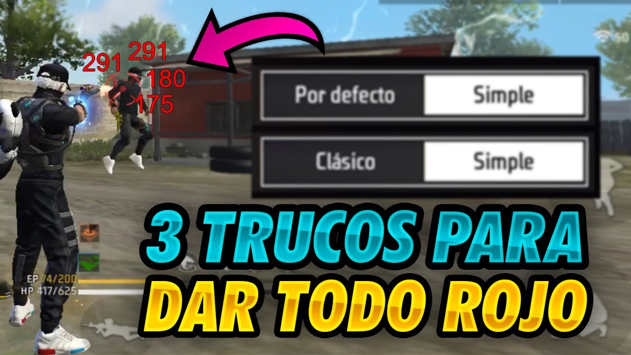 🔥 3 TRUCOS SECRETOS para dar TODO ROJO | LEVANTAR MIRA en FREE FIRE