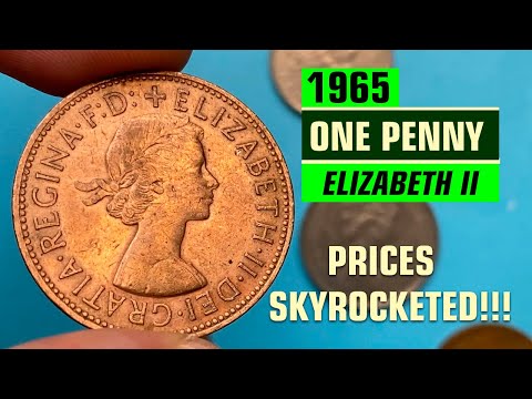 1965 Elizabeth II One Penny Coin