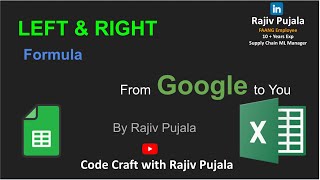 9. Master LEFT & RIGHT Functions in Excel & Google Sheets | Simplified by a Googler