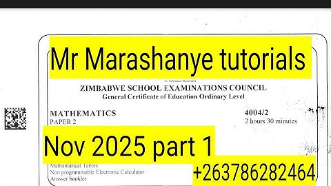 MATHEMATICS PAPER 2 NOVEMBER 2025 REVISION PART 1