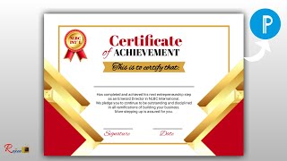Stunning Certificate Design in Pixellab | pixellab tutorial #graphicdesign  #certificatedesign