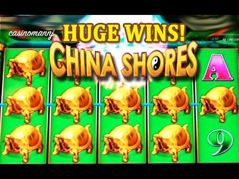MAX BET! - China Shores Slot - HUGE SLOT WIN(S) - Slot Machine Bonus - 동영상