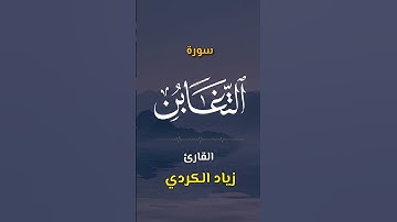 سورة التّغابن | اكتب كلمة طيبة تكون مأجورا عليها إن شاء الله #القرآن #القارئ #تلاوة #ziyadalkurdi