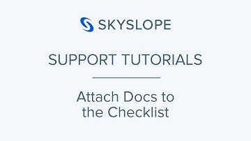 How to Attach a Document to the Checklist